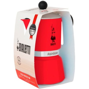 Italienische Kaffeemaschine Bialetti Rainbow Rot Aluminium 60 ml | ...