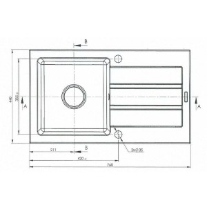Einfachspülbecken Maidsinks 76 x 44 cm Beige |  Waschbecken   | Che...