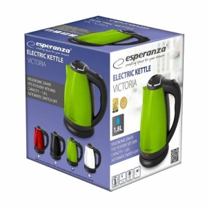 Wasserkocher Esperanza EKK113G Schwarz grün plástico,acero inoxidab...