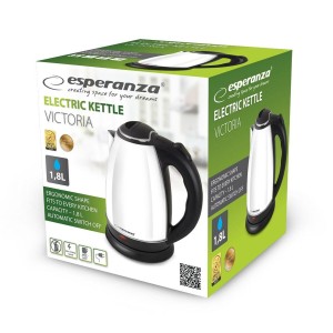 Wasserkocher Esperanza EKK113W Weiß Schwarz Edelstahl Kunststoff 18...
