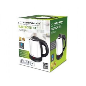 Wasserkocher Esperanza EKK128W Weiß Schwarz Edelstahl Kunststoff 13...