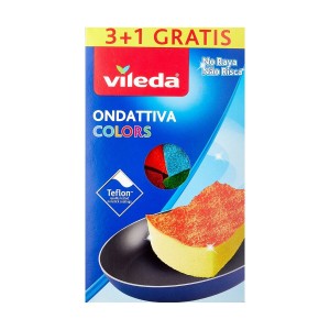 Scheuerschwamm Vileda 169492 Gelb Blau grün Orange Rosa Polyurethan...