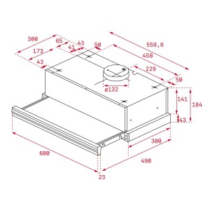 Konventioneller Rauchfang Teka CNL6415BK 60 cm 385 m3/h 64 dB 110W ...