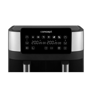 Heißluftfritteuse Concept FR8000 Schwarz Silberfarben 2850 W 8 L | ...