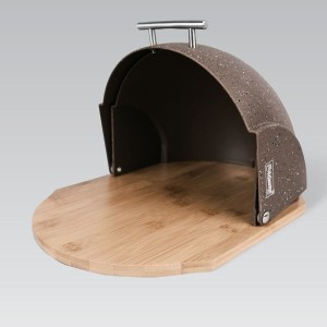 Brotkorb Feel Maestro MR-1678 Braun Bronze Silberfarben Holz Kunsts...