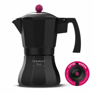 Italienische Kaffeemaschine Taurus KCP9006I Schwarz Aluminium 6 Tas...
