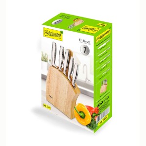 Küchenmesserset und Halterung Feel Maestro MR-1411 Holz |  Messer u...