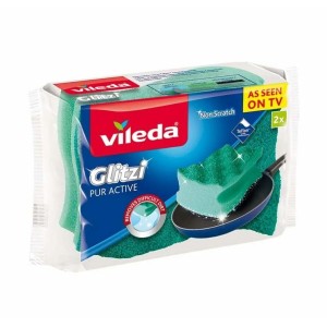 Scheuerschwamm Vileda Glitzi Pur Active grün Polyurethan 60 x 4 x 9...