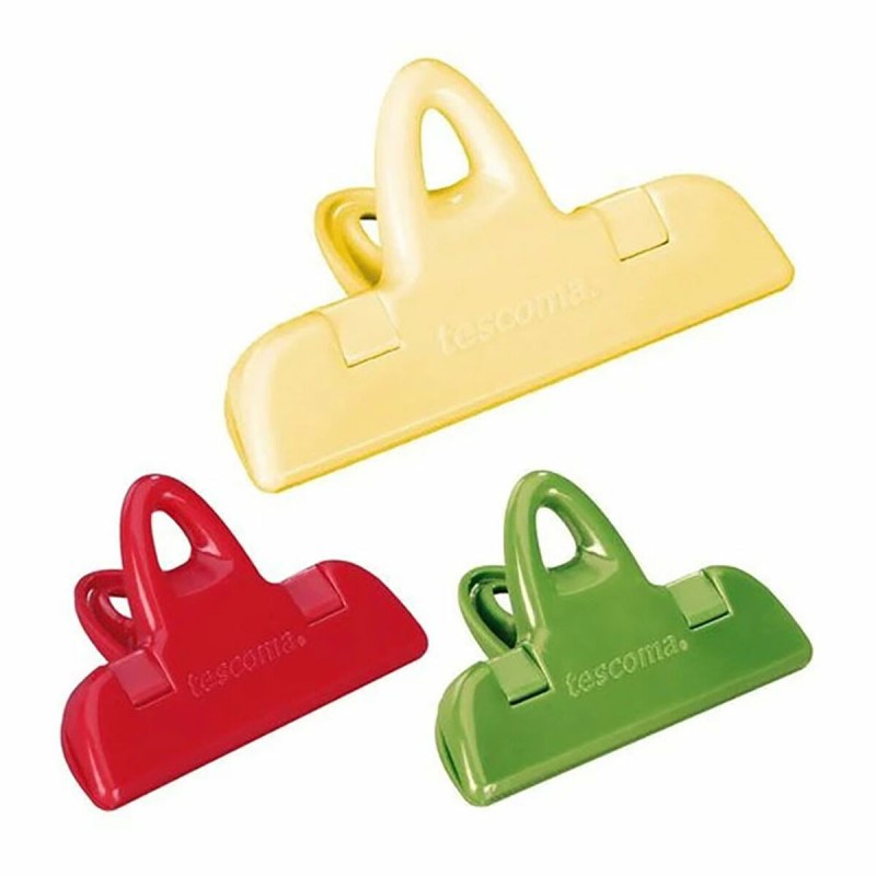 Verschlussclips Tescoma Presto Assortierte Farben Kunststoff (3 Stü... Verschlussclips Tescoma Presto Assortierte Farben Kunststoff (3 Stü...