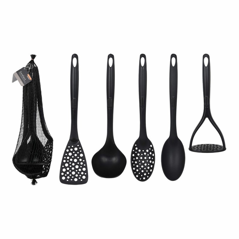 Küchenutensilien-Set Lifetime Schwarz Kunststoff 5 Stücke | Pfanne... Küchenutensilien-Set Lifetime Schwarz Kunststoff 5 Stücke | Pfanne...