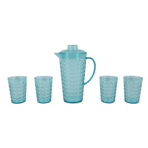 Set mit Krug und Gläsern Lifetime Blau Kunststoff 5 Stücke |  Gläse...