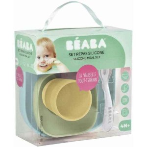 Geschirr-Set Béaba 913436 4 Stücke Silikon |  Messer und Schleifste...