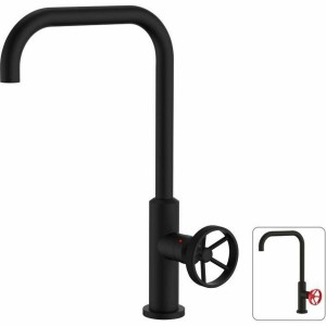 Mischbatterie Rousseau Schwarz Matte Hinterseite Industriell |  Was...