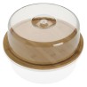 Tray with lid Versa Transparent Bamboo polystyrene MDF Wood