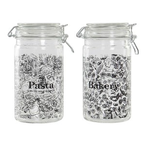 Gefäß DKD Home Decor Kristall Schwarz Eisen (10 x 12,5 x 20 cm) (1 ...