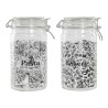 Gefäß DKD Home Decor Kristall Schwarz Eisen (10 x 12,5 x 20 cm) (1 L) (2 Stück) 10 x 12.5 x 20 cm 1 L (2 pcs)