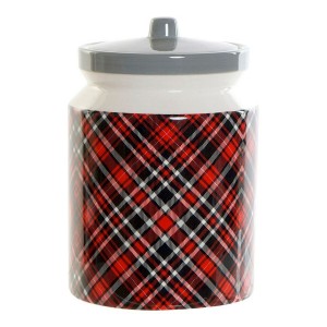 Gefäß DKD Home Decor Schwarz Rot Grau 15 x 15 x 22 cm |  Brotdosen,...