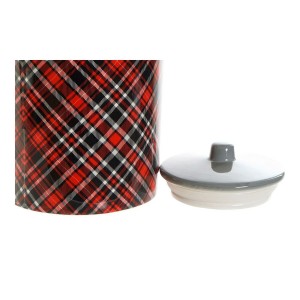 Gefäß DKD Home Decor Schwarz Rot Grau 15 x 15 x 22 cm |  Brotdosen,...