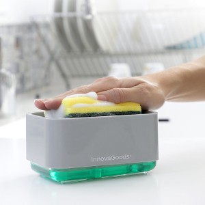 Seifenspender 2 in 1 für Spülbecken Pushoap InnovaGoods |  Weiteres...