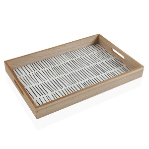 Tablett für Snacks Versa New Lines Holz MDF (30 x 5 x 45 cm) |  Ges...
