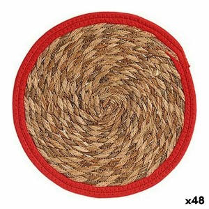 Untersetzer natürlich Rot Naturfaser (30 x 1 x 30 cm) (48 Stück) | ...