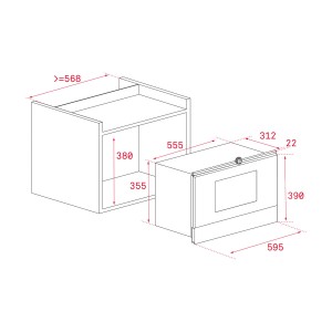 Mikrowelle Teka ML 8220 BIS Grau 1200 W 22 L |  Mikrowellenherde   ...