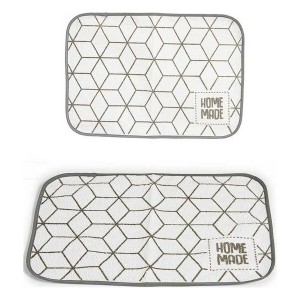 Untersetzer Kinvara 9999 Weiß Grau 33 x 0,3 x 48 cm (12 Stück) |  U...