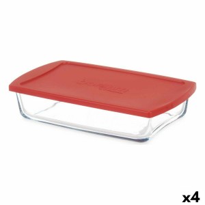 Lunchbox Pasabahce Borcam Rot Durchsichtig Borosilikatglas 1,3 L (4...