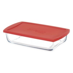 Lunchbox Pasabahce Borcam Rot Durchsichtig Borosilikatglas 1,3 L (4...