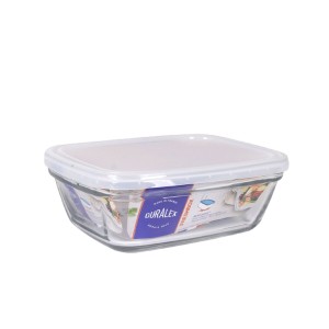 Rechteckige Lunchbox mit Deckel Duralex Freshbox 1,1 L Durchsichtig...