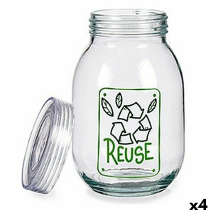 Gefäß Vivalto Reuse Durchsichtig 1,8 L Glas (4 Stück) |  Brotdosen,...