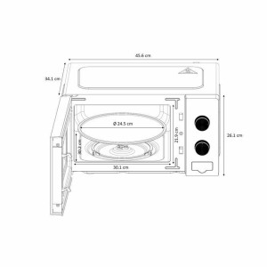 Mikrowelle mit Grill Oceanic MO20B11 20 L 20 L |  Mikrowellenherde ...