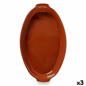 Ofenschüssel Steingut 3 Stück 56 x 7,5 x 32 cm |  Geschirr, Tablett...