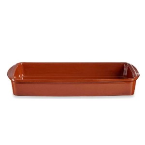 Ofenschüssel Steingut 4 Stück 40 x 5 x 26,5 cm |  Geschirr, Tablett...