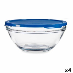 Runde Lunchbox mit Deckel Pasabahce Chefs Blau 2,5 L 23,7 x 10,1 x ...