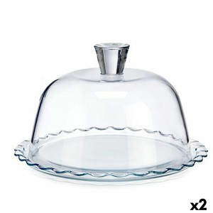 Kuchenplatte Pasabahce Petite Patisserie Durchsichtig Glas 26,4 x 1...