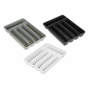 Besteckkasten Kinvara CN19128-1 Weiß Schwarz Polypropylen 22,5 x 4,...