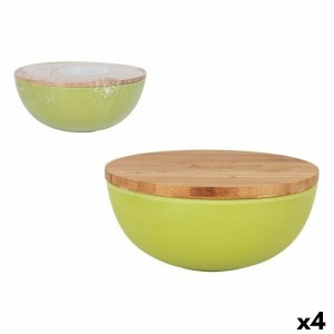 Schüssel Percutti Legno percutti grün Bambus mit Deckel (4 Stück) |...