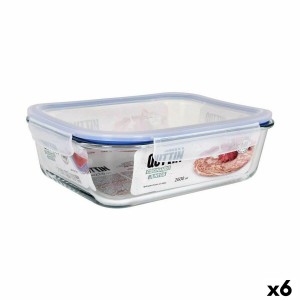 Lunchbox hermetisch Quttin  rechteckig 2,6 L (6 Stück) |  Brotdosen...
