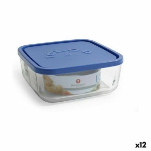 Lunchbox Borgonovo karriert Blau 1,8 L 18,5 x 18,5 x 7,4 cm (12 Stü...