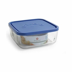 Lunchbox Borgonovo karriert Blau 1,8 L 18,5 x 18,5 x 7,4 cm (12 Stü...