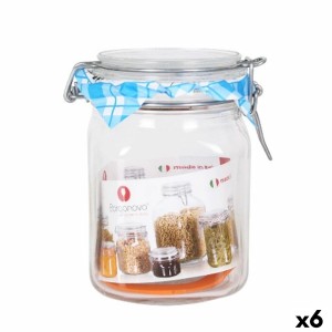 Topf Borgonovo Luftdicht Durchsichtig Kristall 1L 10,5 x 10,5 x 15,...