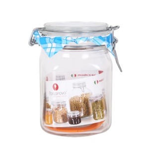 Topf Borgonovo Luftdicht Durchsichtig Kristall 1L 10,5 x 10,5 x 15,...
