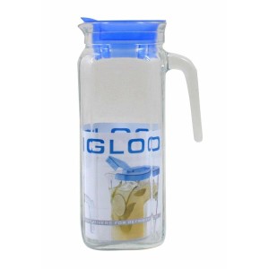 Kanne Borgonovo Igloo Durchsichtig Glas Blau 1,2 L (6 Stück) |  Glä...