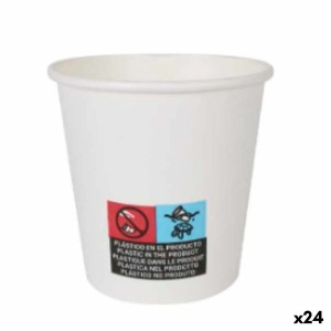 Gläserset Algon Pappe Einwegartikel Weiß 24 Stück 120 ml (100 Stück...