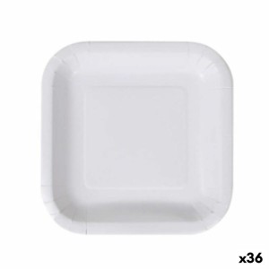 Geschirr-Set Algon Einwegartikel Weiß Pappe 20 cm (36 Stück) |  Ges...