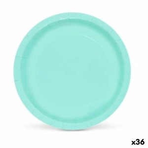 Geschirr-Set Algon Aquamarin Einwegartikel Pappe 20 x 20 x 1,5 cm (...