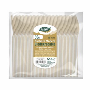 Löffel-Set Algon Holz 20 Stück 16 x 3 x 1 cm |  Messer und Schleifs...