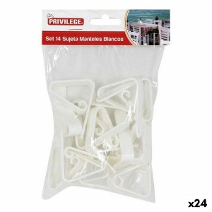 Tischdeckenklammer Privilege 59443 14 pcs Weiß 4,5 cm (14 Teile) (2...