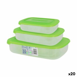 3 Lunchbox-Set Tontarelli Family grün rechteckig 29,6 x 19,8 x 7,7 ...